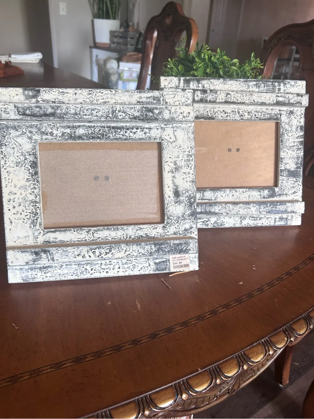 2 Mud pie frames 5x7 retail $70 distressed